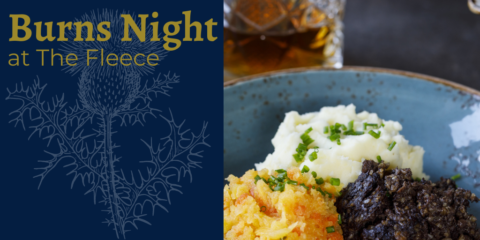 a traditional Burns Night supper of haggis, neeps and tatties
